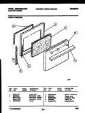 DOOR PARTS Diagram and Parts List for KF300GDH6  Frigidaire Range