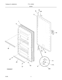 DOOR Diagram and Parts List for FFU1152DW3  Frigidaire Freezer