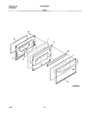 DOOR Diagram and Parts List for TGF324BHWE  Tappan Range