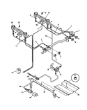 BURNER Diagram and Parts List for FGF332BBDA  Frigidaire Range