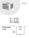 COVER Diagram and Parts List for CAE25ESRB  Crosley Air Conditioner