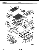 SHELVES AND SUPPORTS Diagram and Parts List for FRT19PRBD1  Frigidaire Refrigerator