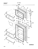 DOOR Diagram and Parts List for WRT17MB3AW0  Westinghouse Refrigerator