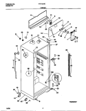 CABINET Diagram and Parts List for FRT16JRCW2  Frigidaire Refrigerator