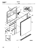 DOOR Diagram and Parts List for FDB636GFS3  Frigidaire Dishwasher