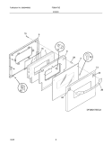 DOORS Diagram and Parts List for FGB24T3ECB  Frigidaire Wall Oven