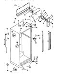 CABINET Diagram and Parts List for MRT18GRCD1  Frigidaire Refrigerator