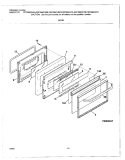DOOR Diagram and Parts List for FEF356CHTC  Frigidaire Range