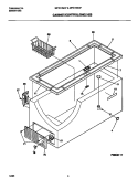 CABINET / CONTROL / SHELVES Diagram and Parts List for MFC13M4FW0  Frigidaire Freezer