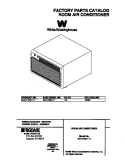 COVER Diagram and Parts List for WAH106H1T1  Frigidaire Air Conditioner