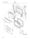 DOOR Diagram and Parts List for PGLEF385ES7  Frigidaire Range