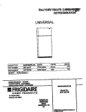 COVER Diagram and Parts List for MRT16CGEW6  Frigidaire Refrigerator