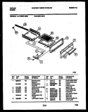 BROILER DRAWER PARTS Diagram and Parts List for 72-3651-23-02  Tappan Range