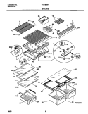 SHELVES Diagram and Parts List for FRT18NNHD0  Frigidaire Refrigerator