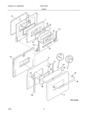 DOOR Diagram and Parts List for CFEF272DC2  Frigidaire Range