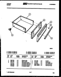 DRAWER PARTS Diagram and Parts List for 76-4967-00-04  Tappan Microwave Oven Combo