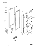 REFRIGERATOR DOOR Diagram and Parts List for FRS22ZGHD1  Frigidaire Refrigerator