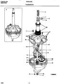 TRANSMISSION Diagram and Parts List for WWS445RBW2  Frigidaire Washer