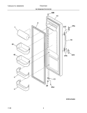 REFRIGERATOR DOOR Diagram and Parts List for FRS3HR35KW1  Frigidaire Refrigerator