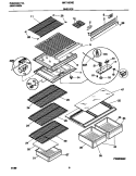 SHELVES Diagram and Parts List for GRT18DNED4  Gibson Refrigerator