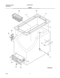 CABINET Diagram and Parts List for MFC07M3FW4  Frigidaire Freezer
