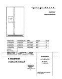 COVER Diagram and Parts List for PLHS237ZAB0  Frigidaire Refrigerator