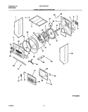DRY CAB, DRM, HTR Diagram and Parts List for GLET1041AS1  Frigidaire Washer Dryer Combo