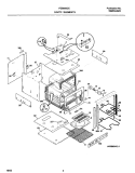 CAVITY / ELEMENTS Diagram and Parts List for FEB500CESE  Frigidaire Wall Oven