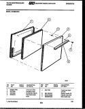 DOOR PARTS Diagram and Parts List for GF300KXD2  Frigidaire Range