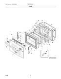 DOOR Diagram and Parts List for EW27EW55GB4  Electrolux Wall Oven