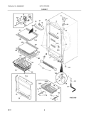 CABINET Diagram and Parts List for GLFH17F8HWG  Frigidaire Freezer