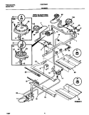 BURNER Diagram and Parts List for FGF374CCSJ  Frigidaire Range