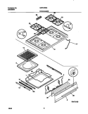 TOP / DRAWER Diagram and Parts List for MGF316WGSA  Frigidaire Range