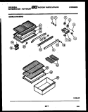 SHELVES AND SUPPORTS Diagram and Parts List for GTN140WG1  Frigidaire Refrigerator
