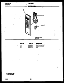 CONTROL PANEL Diagram and Parts List for MCT1390A1  Frigidaire Microwave