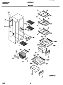 SHELVES Diagram and Parts List for FRS20WRHW1  Frigidaire Refrigerator