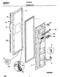 FREEZER DOOR Diagram and Parts List for FRS24MWGW1  Frigidaire Refrigerator