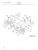 BACKGUARD Diagram and Parts List for E30DF7CGPS1  Electrolux Range