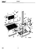 COMPRESSOR, CONDENSER, EVAPORATOR Diagram and Parts List for FRT24PRAW2  Frigidaire Refrigerator