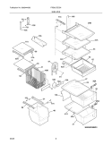 SHELVES Diagram and Parts List for FRS6L7EESN  Frigidaire Refrigerator