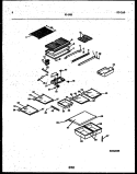 SHELVES AND SUPPORTS Diagram and Parts List for 95-1982-23-00  Tappan Refrigerator