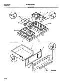 TOP / DRAWER Diagram and Parts List for 30-3863-23-02  Tappan Range