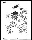 SHELVES AND SUPPORTS Diagram and Parts List for MRT21PNAW0  Frigidaire Refrigerator