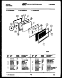 DOOR PARTS Diagram and Parts List for 30-2249-00-02  Tappan Range