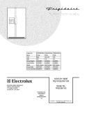 COVER Diagram and Parts List for FRS23KF6EM0  Frigidaire Refrigerator
