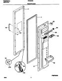FREEZER DOOR Diagram and Parts List for FRS26ZSGB3  Frigidaire Refrigerator