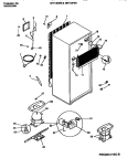 COOLING SYSTEM Diagram and Parts List for MRT18DNBD1  Uni Refrigerator