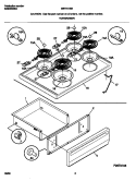 TOP / DRAWER Diagram and Parts List for MEF311SBWL  Frigidaire Range