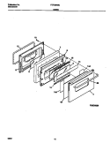 DOOR Diagram and Parts List for FEF389WESD  Frigidaire Range