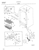 CABINET Diagram and Parts List for UL2494ECW10  Frigidaire Freezer